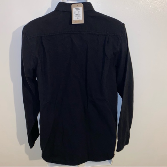 Vans Men's Wilton Crest Button- Down Shirt new Black Medium - Picture 9 of 16